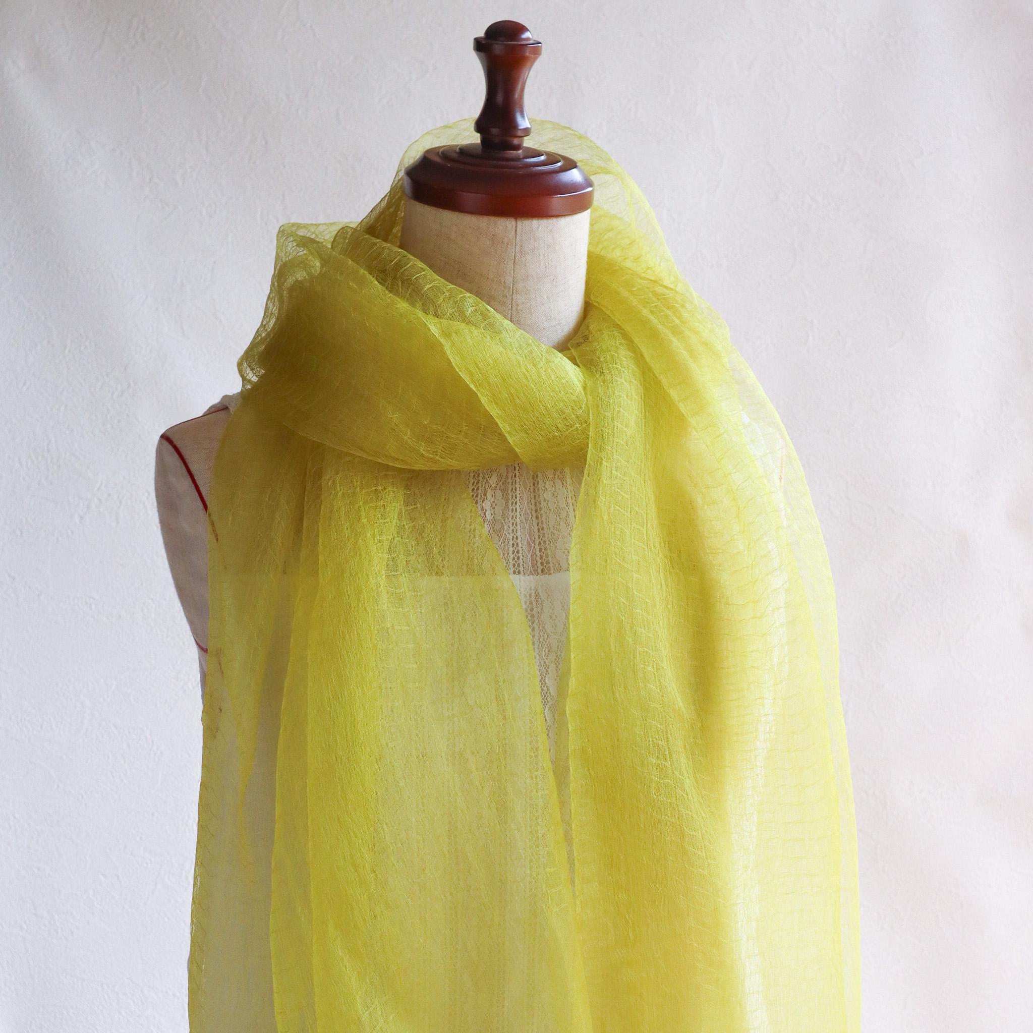 草木染めストール(ヒワグリーン) | 3枚目