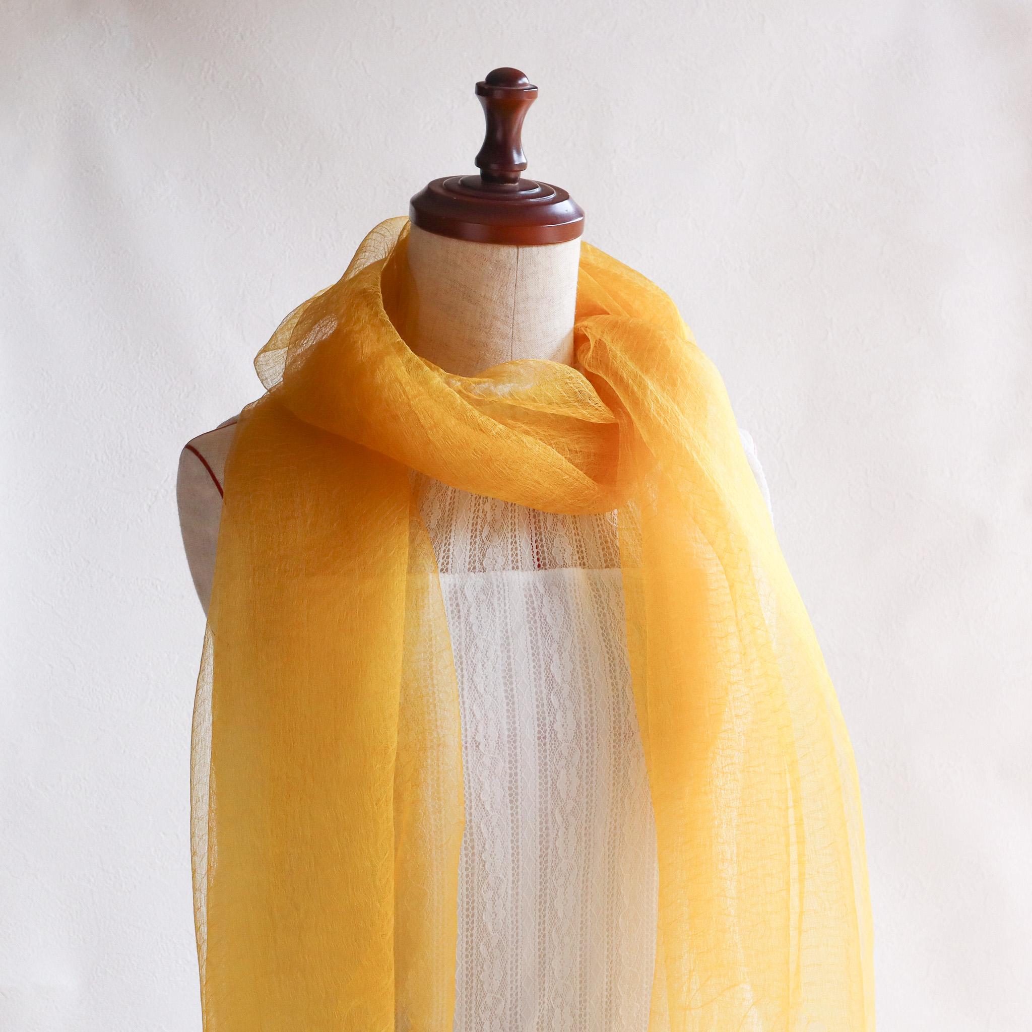 草木染めストール(サニーオレンジ) | 3枚目