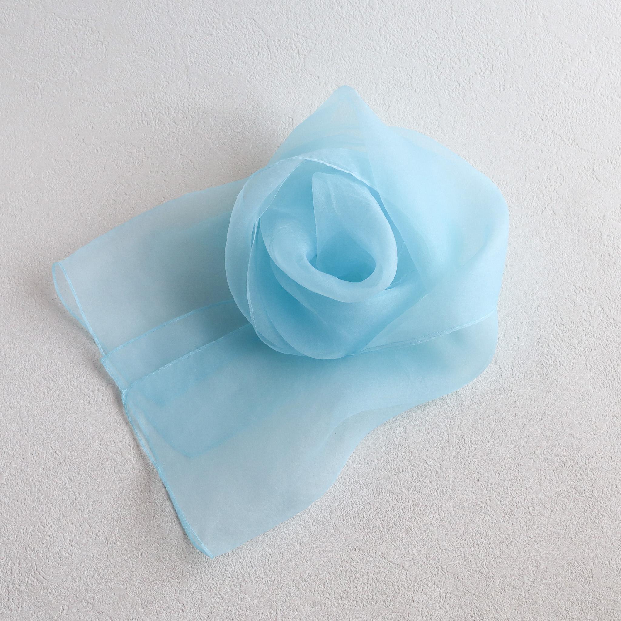 草木染めオーガンジーストール(せせらぎブルー) | 2枚目