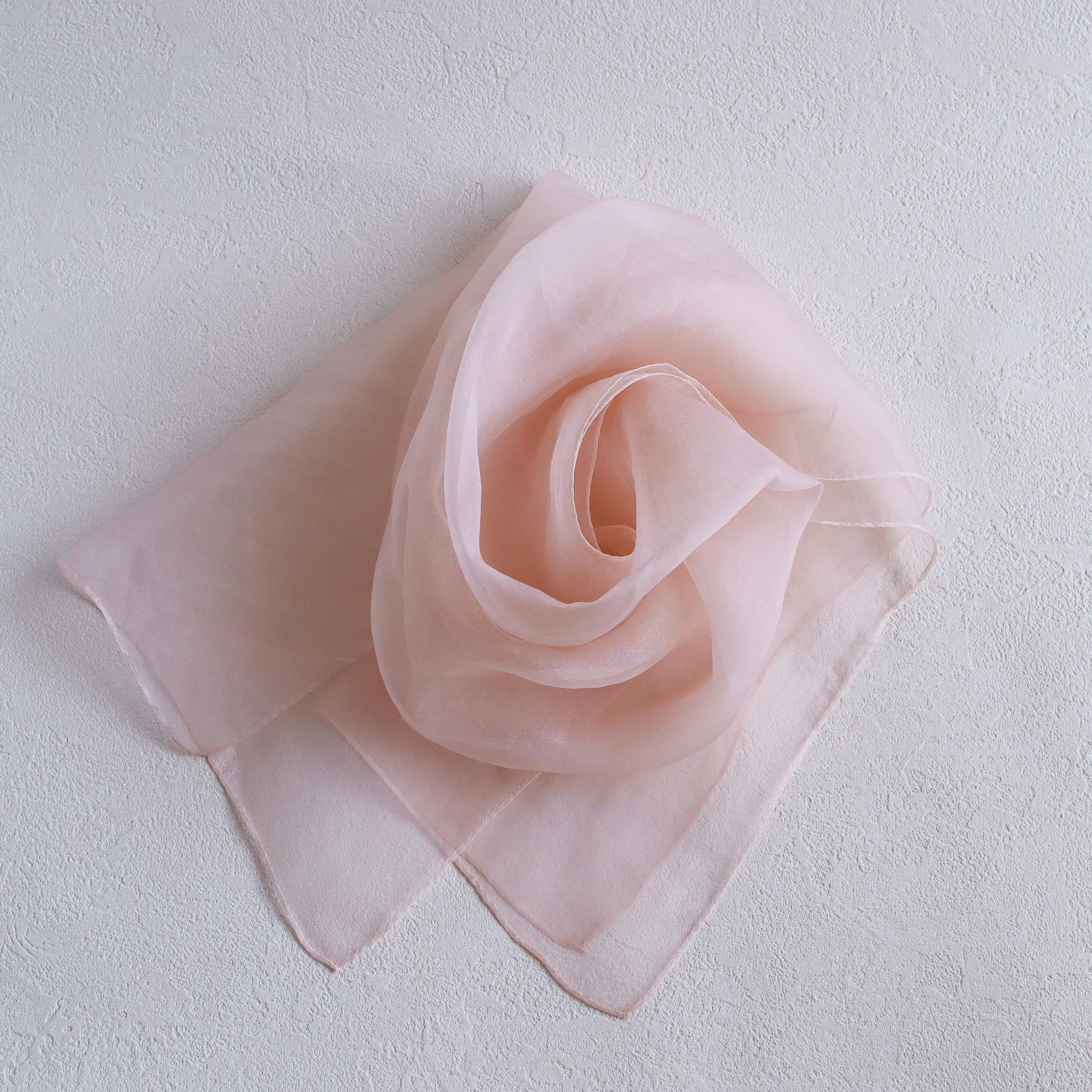 草木染めオーガンジーストール(さくらピンク) | 2枚目